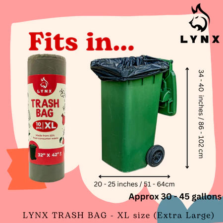 Beg Sampah Garbage Bag XL Size 81x107 cm 10 Pieces (1 roll)